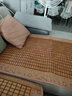 李记花果山沙发垫夏季凉垫麻将凉席沙发坐垫麻将块凉席竹席防滑垫贵妃可定制 经典款碳化色【双牛筋+防滑底】 70cm*200cm 实拍图