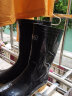 回力雨鞋男士冬季加绒保暖中高筒雨靴水鞋防水胶鞋套鞋6807黑中长绒42 实拍图