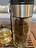 唯万双层茶仓茶水分离泡茶杯大容量家用办公室便携玻璃杯过滤茶水杯子 提绳款-钢本色400ml-送杯套杯刷 实拍图