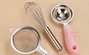 梵乐厨宝宝辅食过滤网筛婴儿漏勺打蛋器蛋清蛋液分离器蒸鸡蛋羹辅食工具 漏勺+漏蛋器+打蛋器+蒸蛋碗 蓝色 实拍图