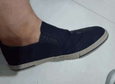 卡帝乐鳄鱼（CARTELO）老北京黑色低帮帆布鞋男士套脚一脚蹬懒人乐福鞋休闲薄底软底单鞋 黑色 42 实拍图