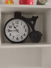 康巴丝（Compas）钟表摆件家用个性创意客厅座钟台式时钟桌面座式摆钟卧室静音台钟 黑色 实拍图
