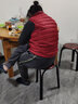鸭鸭冬季新款羽绒服女休闲羽绒马夹时尚坎肩立领马甲背心KXM 酒红 XL 实拍图