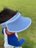 VVC儿童遮阳帽夏季女神帽户外儿童防晒太阳帽遮脸防紫外线防晒帽子 冰淇淋儿童版灰度蓝 可调节 实拍图
