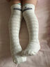 新款婴儿长筒袜春夏薄款儿童袜子新生儿宝宝过膝纯棉网眼高筒袜 菱形款女宝宝3双 S码（0-1岁） 实拍图