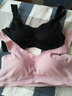 日本无痕内衣女聚拢无钢圈防震跑步背心大码胸罩运动收副乳聚拢调整型性感美背文胸女 黑色+粉色（2件装） XXL（90/95ABCD-40/42ABCD） 实拍图