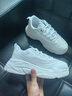 CHGF增高鞋男士隐形内增高休闲男鞋秋冬季透气老爹鞋男百搭运动鞋子男 2081白色【网面】-增高8cm 40 (运动码) 实拍图