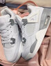 佐馆秋冬季新款厚底气垫运动鞋情侣百搭篮球鞋加绒加厚休闲增高小白鞋 白灰色【标准尺码】 42 实拍图