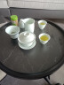 左茗右器 青瓷盖碗茶杯 景德镇陶瓷三才杯 泡茶碗 功夫茶具家用泡茶器 富贵粉青茶具A-2套组 实拍图
