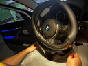 达珀德 方向盘套汽车真牛皮碳纤纹专用把套四季通用防滑透气免手缝适用于大众朗逸速腾本田思域丰田日产奥迪 圆型真皮碳纤方向盘套【黑色款】 宝马新5系3系7系2系1系X3X1X5X6X2X7 实拍图