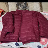 鸭鸭（YAYA）轻薄羽绒服女短款立领薄款秋冬保暖时尚休闲立领外套K 酒红色 M 160 实拍图