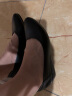 黑色皮鞋女工作鞋舒适软底夏季透气坡跟职业正装鞋女学生面试单鞋 8632尖圆头3cm 38 晒单实拍图