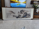 佳得雅新中式客厅装饰画沙发背景墙壁画字画山水画靠山图办公室风景挂画 望云楼A1（陋室铭） 88*228cm宣纸+胡桃色框（大气） 实拍图