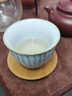 昌朴居 汝窑茶杯主人杯品茗杯功夫茶杯心经杯陶瓷茶盏茶具个人单杯喝茶杯 月白汝窑敞口杯-心经 实拍图