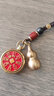 以搭道家朱砂山鬼花钱葫芦挂件纯黄铜钥匙扣挂件手工编织檀木钥匙挂绳 山鬼花钱+葫芦钥匙扣 实拍图