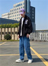 唐号灯芯绒外套男春秋ins潮牌衣服潮流春季港风青少年夹克高级感痞帅 黑色 3XL 实拍图