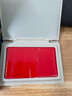 祺星 红色快干印台红色105*75mm塑料方形小号秒干印台印泥 办公用品 实拍图