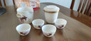 唐舍中国风羊脂玉瓷户外旅行茶具套装快客杯一壶四杯白瓷便携旅游家用 锦绣祥云-丹凤朝阳 实拍图