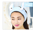 艾梵妮（Eyefanniy） 韩国可爱宽边发带 洗脸发箍棉质头带运动松紧头套面膜化妆束发带 大眼兔-蓝色 实拍图