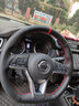徐记 真皮手缝方向盘套适用大众迈腾ID.4X途观L朗逸id3速腾帕萨特探岳 定制款.冰火月白皮+黄色回正标 所有车型可定制 实拍图