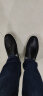 VOLO犀牛男鞋透气商务休闲皮鞋男士一脚蹬软底乐福皮鞋 黑色 38  实拍图