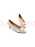 百丽（Belle）方扣高跟鞋女商场同款羊皮细跟单鞋Z2N2DCQ3 米白 36 (230mm) 实拍图