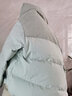 鸭鸭（YAYA）羽绒服男女同款冬季情侣装灯芯绒立领休闲百搭撞色鸭绒外套 浅青色 S (建议85-105斤) 实拍图