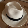 Mr DUCK匠人手工编织帽 白色巴拿马草帽男女礼帽 大帽檐大头围防晒遮阳帽 MS196236K-卡其色 (意式织带大边) M（适合56-58cm头围） 实拍图