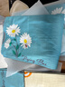 云瑾纯棉枕套一对装2只 全棉印花枕头套 单人双人居家枕芯套 小雏菊蓝 一对装/成人48*74cm 实拍图