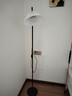 远盛达现代极简落地灯客厅沙发边百褶钓鱼灯卧室立式床头灯书房阅读灯 黑色灯杆+白色灯罩【按键款】 灯罩可45°调节角度 实拍图