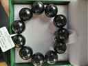 祥祯福珠宝（XIANGZHENFU JEWELRY）玉手链男款A货翡翠墨翠佛珠手串玉石 19-20mm 11颗 实拍图