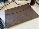 HOMEWAVE适用苹果电脑包macair皮套新款M5保护套MacBookPro14内胆包13.3 深褐色+配件包 13.3/13.6英寸 实拍图