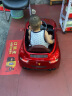 爱童儿童电动车四轮四驱汽车可坐人遥控充电男女小孩玩具开门幼儿童车 烤漆红双驱12V+全功能+拉杆皮座 实拍图