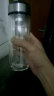 希诺（HEENOOR） 玻璃杯便携车载双层隔热泡茶杯男士透明耐热办公杯加厚保温水杯 小巧便携285ml（蓝色）-XN6710 实拍图