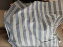 蕉内（Bananain）王一博同款305H纯棉睡衣男女士100%棉情侣家居服短袖短裤套装夏季 【短裤款条纹-女】苏雾蓝横条纹 L 实拍图