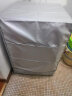 滚筒洗衣机罩防水防晒海尔美-的小天鹅创维波轮上开盖防护套粉色 滚筒（银色简约） 加大码XL（10-12公斤） 晒单实拍图