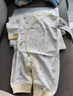 翘脚鸭 婴儿衣服新生儿连体衣春秋季纯棉爬爬服满月宝宝百天睡衣秋冬季 黄小熊2件（系带）【四季款】 66cm 【建议3-6个月体重12-15斤】 实拍图