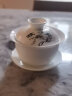 祥业梅兰竹菊盖碗白瓷三才碗三才杯茶具功夫泡茶碗手绘个人杯敬茶碗 盖碗-梅 实拍图