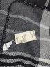 MUJI 羊毛披巾 围巾 围脖冬季 保暖披肩 围巾 黑色格纹120×200cm 实拍图