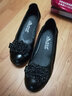 恒有福牛皮软底妈妈鞋坡跟中跟休闲软底真皮女单鞋舒适中年皮鞋防滑春秋 黑色 36 实拍图