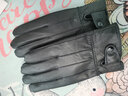 铭什真羊皮真皮手套男式冬季防寒保暖手套加绒加厚男士薄骑行手套 纯羊皮男士带扣加绒-三角扣 均码 实拍图