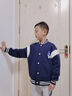 真维斯（Jeanswest）男童春秋外套儿童2026新款学院风拼接棒球服男大童春装时尚夹克衫 藏蓝/快乐生活K+太空骑行 160 实拍图
