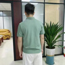 奈加图（NAIJIATU）2021新款夏季polo纯色短袖男翻领T恤潮流青年有领修身半袖体恤 两件实惠装【白色+浅绿】 L 100-120斤 实拍图