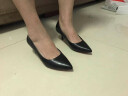 意尔康女鞋时尚细跟高跟鞋素面轻便工作鞋浅口尖头百搭单鞋 Y351ZA49450W黑色 37 晒单实拍图