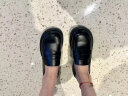 COMELY康莉一脚蹬乐福鞋女春季新款圆头低跟舒适学院风JK小皮鞋 黑色 37 晒单实拍图