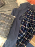 美标（MEIBIAO）商场同款新款长袖纯棉睡衣套装男士春秋字母格子全棉可外穿家居服 灰蓝（针织纯棉） L(170/92A) 晒单实拍图