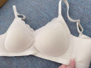 SE无痕内衣女薄款舒适睡眠无钢圈文胸小胸聚拢胸罩缎面蕾丝性感吊带 象牙白 L （75ABC/80A）95-110斤 实拍图