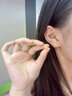 中国黄金（CHINA GOLD）雪花黄金耳钉女款足金耳环养耳洞耳饰品情人节生日礼物送女友老婆 雪花耳钉+代写贺卡 约0.8g 实拍图