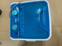 TCO 半自动波轮单筒桶迷你洗衣机小型大容量婴儿童家用宿舍租房内衣洗袜 TCO 方桶蓝光款-爵士蓝 实拍图