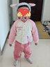 婴儿冬季加绒大PP裤男保暖长裤宝宝加厚裤子女哈伦裤幼儿秋冬棉裤 粉红色 100cm 实拍图